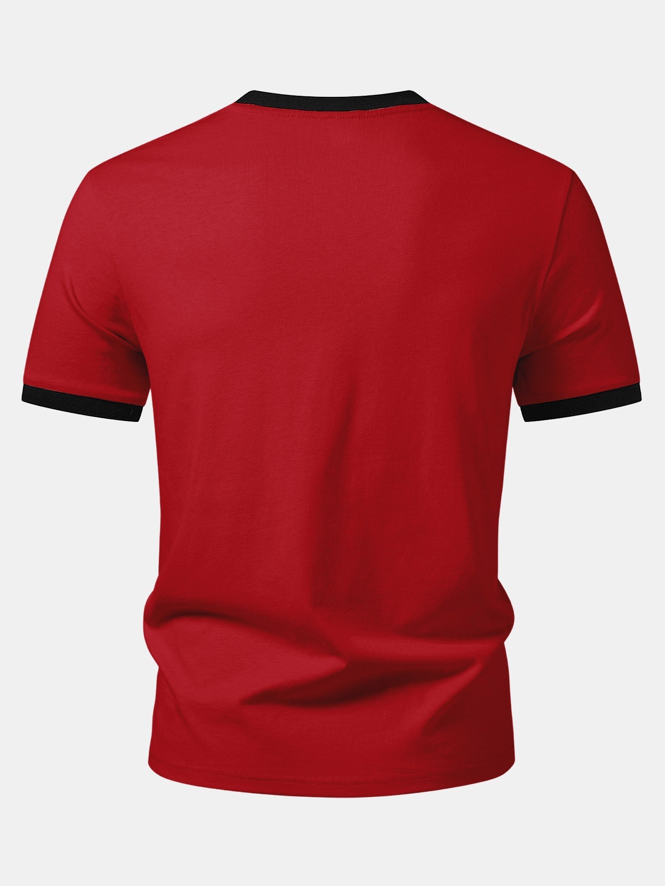 California Mountain Print Contrast Ringer T-Shirt