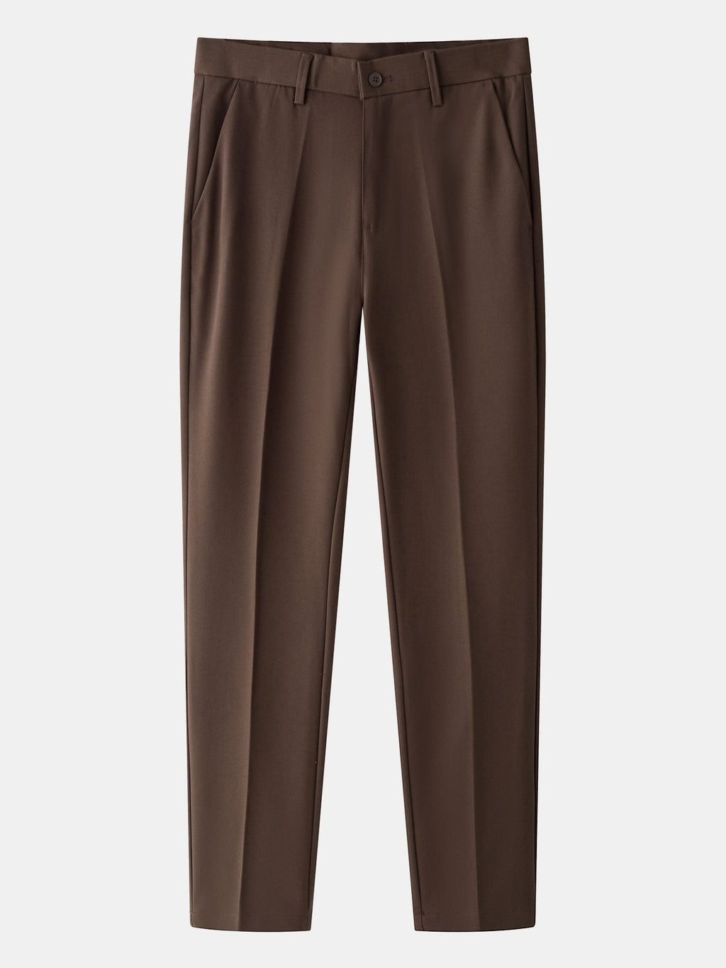 Linen Textured Knit Polo & Slim Fit Tapered Trousers