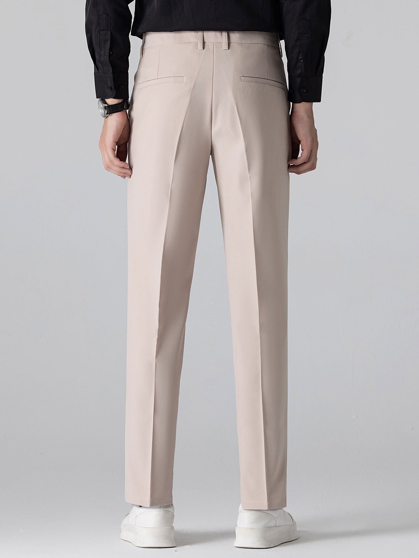 Geometric Jacquard Knit Polo & Slim Fit Tapered Trousers