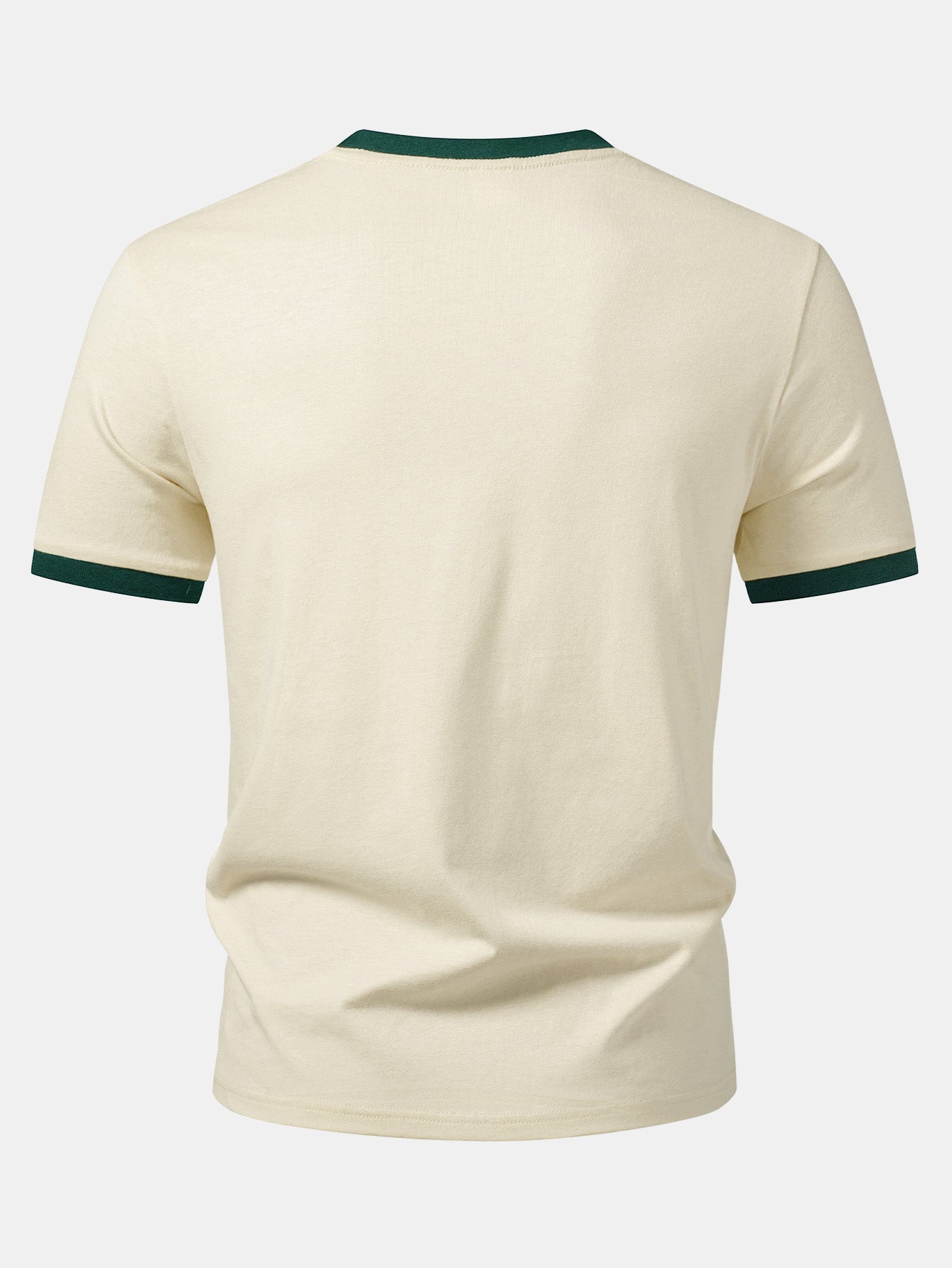 California Mountain Print Contrast Ringer T-Shirt
