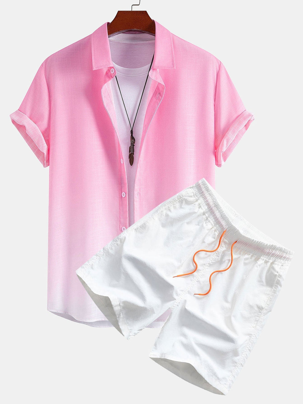 Gradient Linen Look Shirt & Swim Shorts