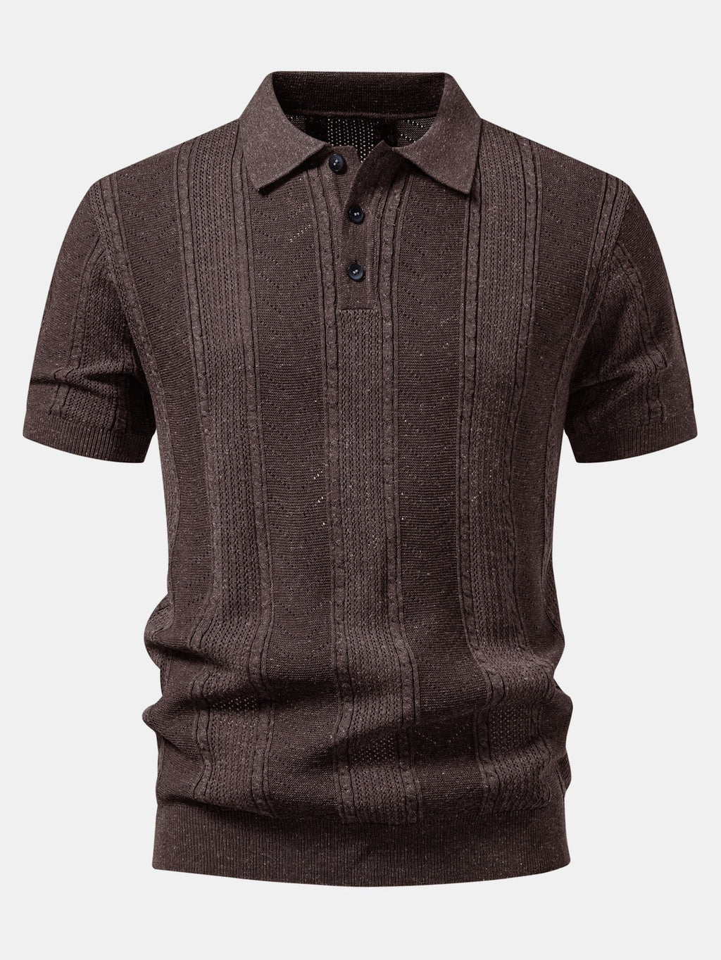 Linen Textured Knit Polo & Straight Leg Linen Pants