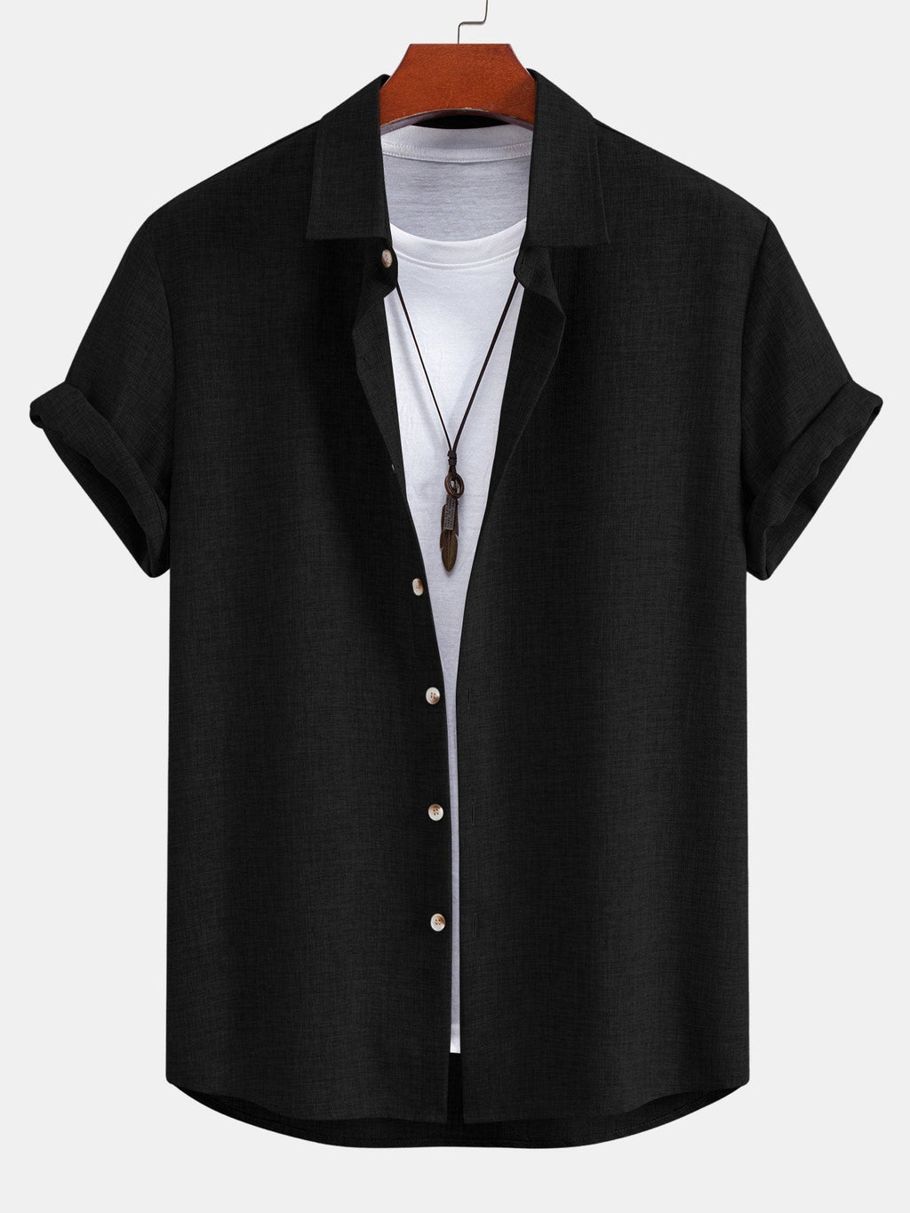 Linen Look Button Up Shirt