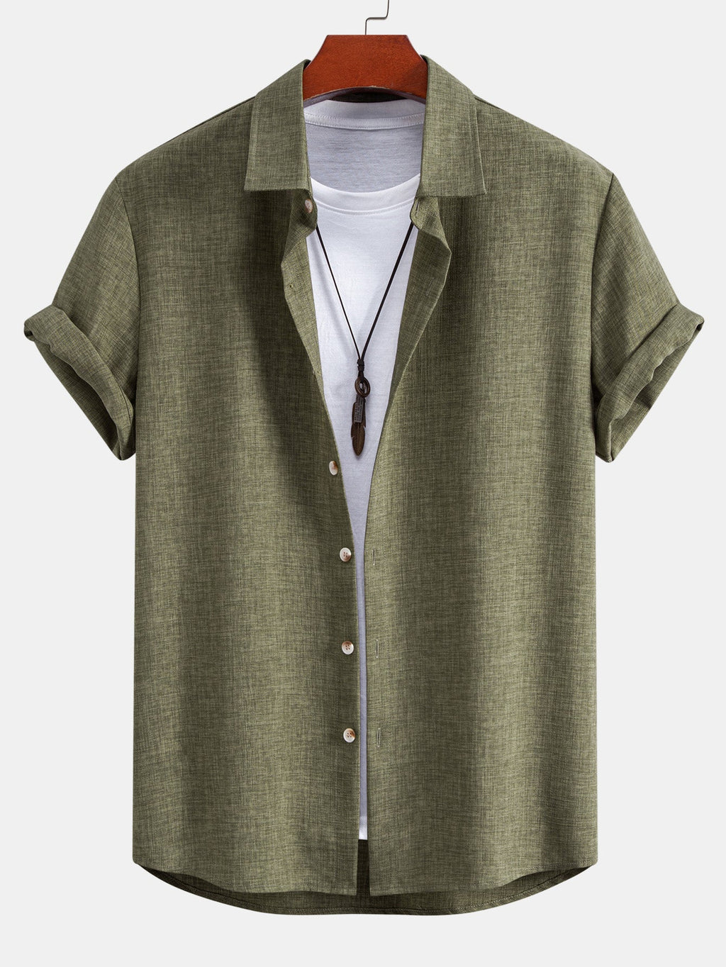 Linen Look Button Up Shirt
