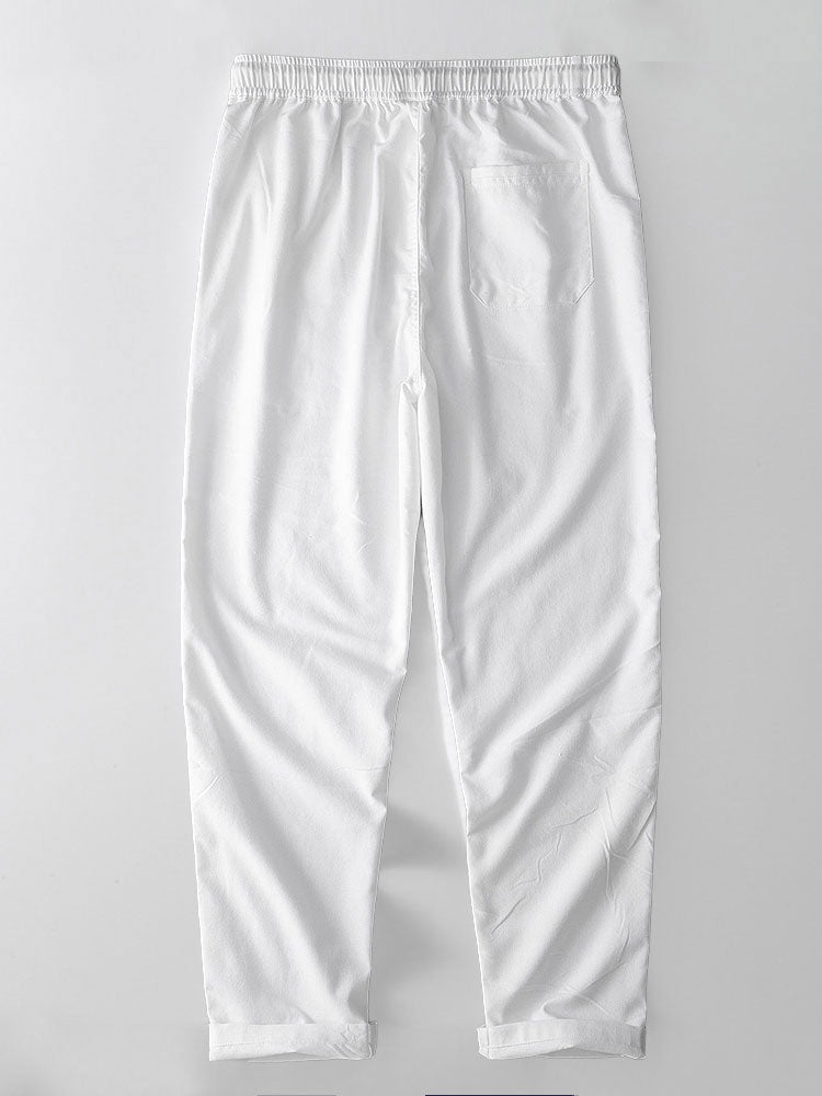 Gradient Linen Look Shirt & Straight Leg Linen Pants