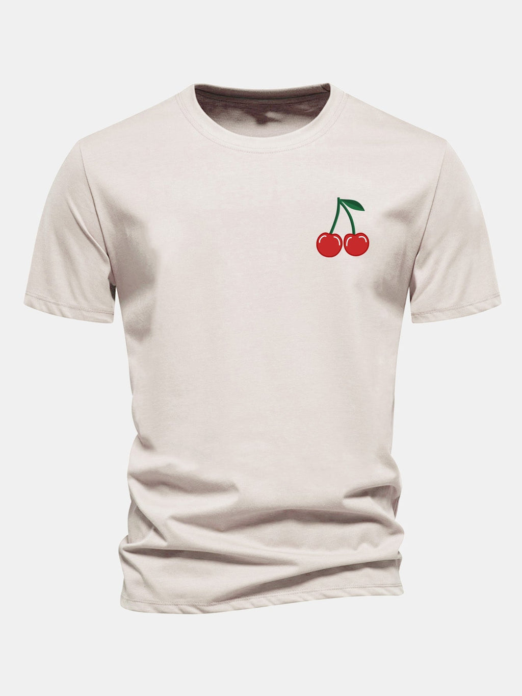 Regular Fit Cherry Print Cotton T-Shirt