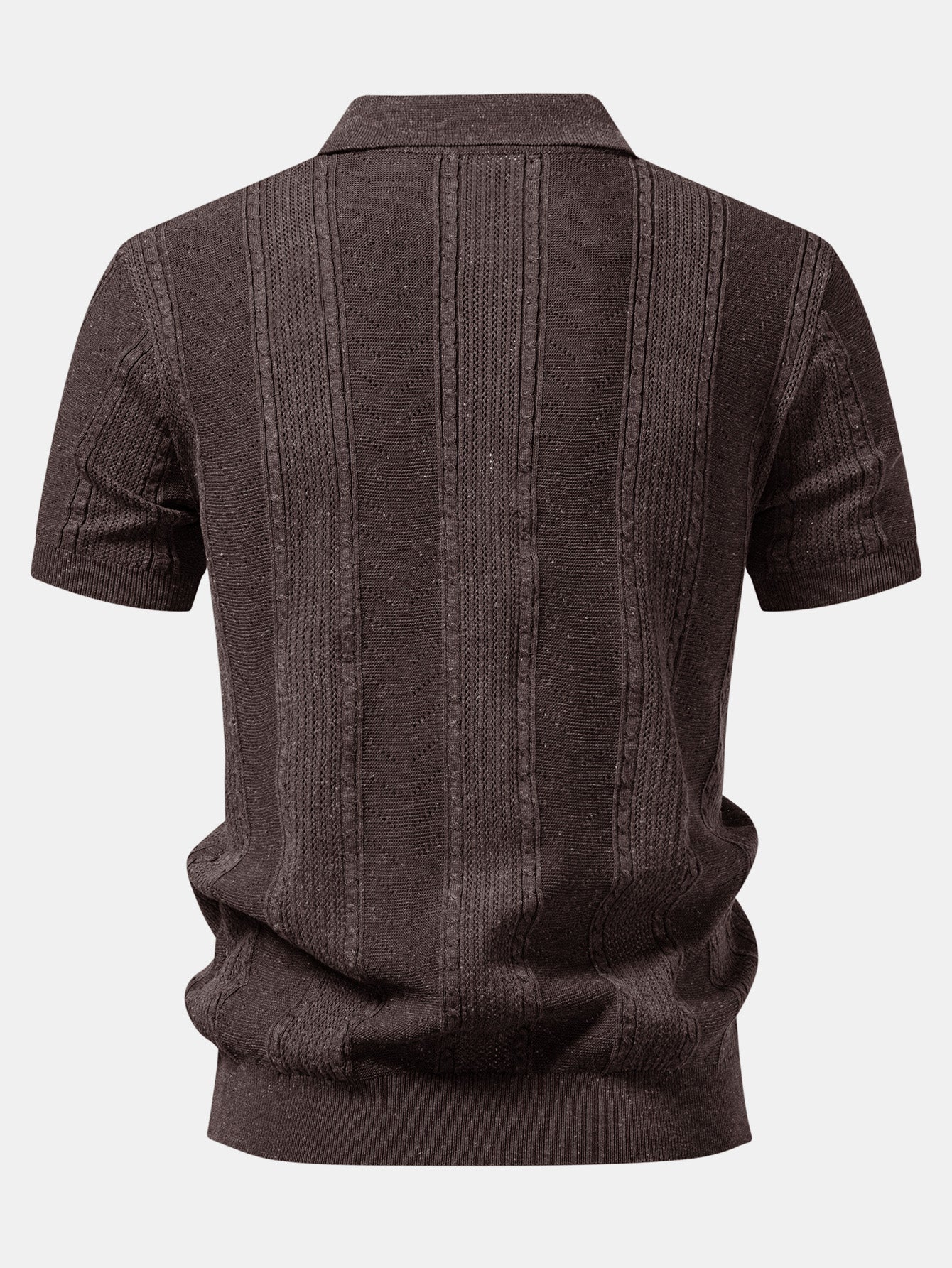 Linen Textured Knit Polo & Straight Leg Linen Pants