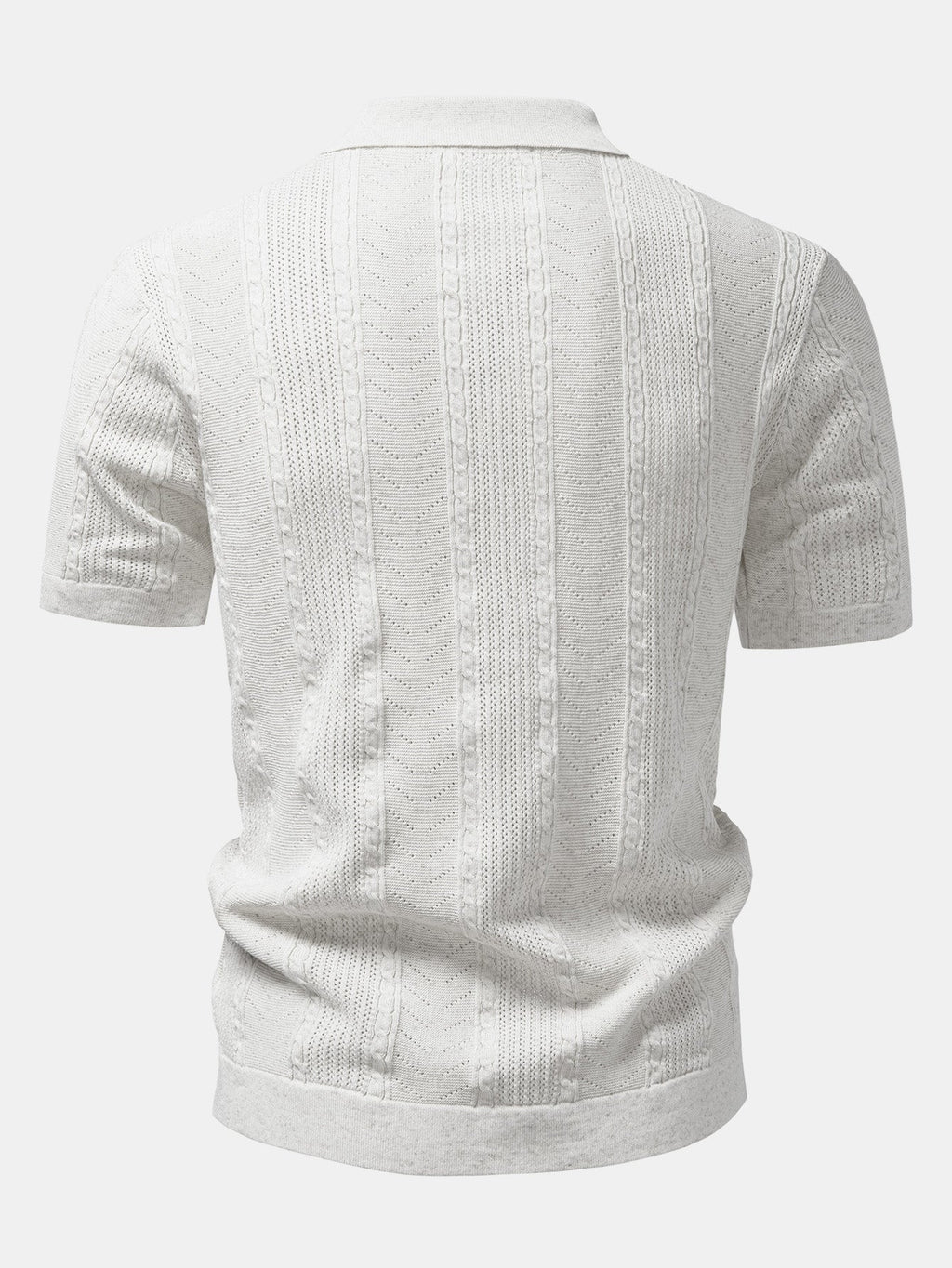 Linen Textured Knit Shirt & Slim Fit Tapered Trousers