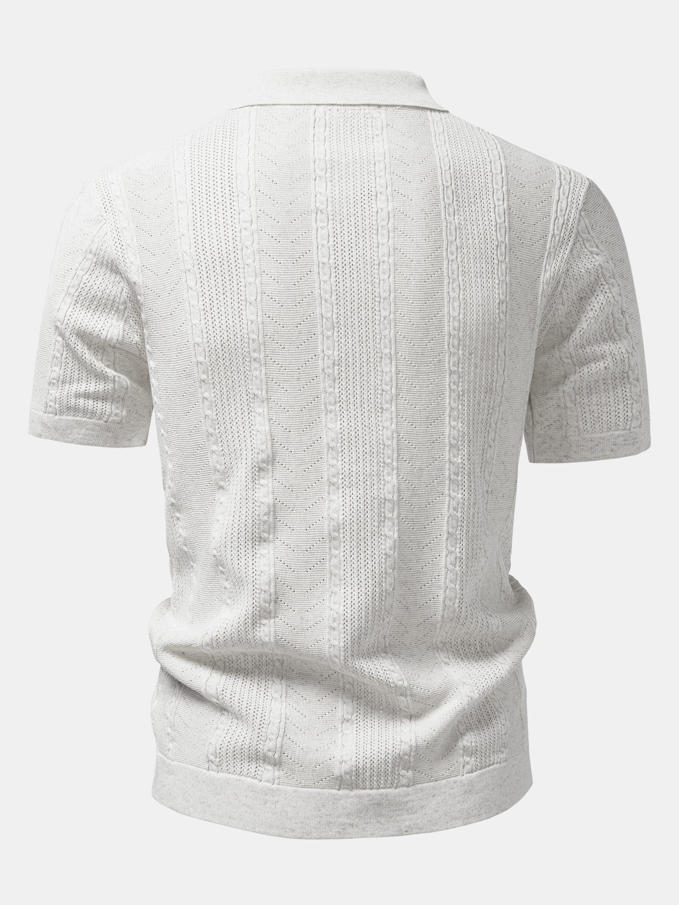 Linen Textured Knit Shirt & Slim Fit Tapered Trousers