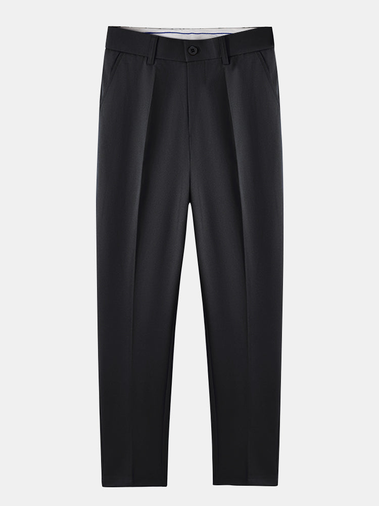 Geometric Jacquard Knit Polo & Slim Fit Tapered Trousers