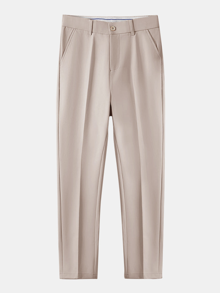 Geometric Jacquard Knit Polo & Slim Fit Tapered Trousers