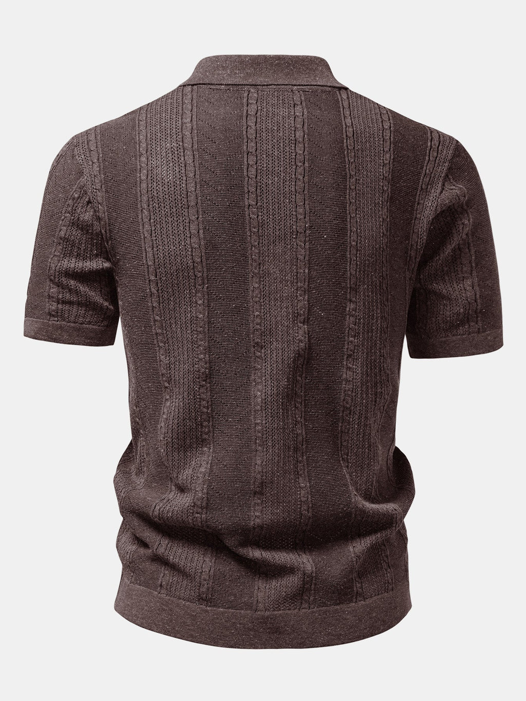 Linen Textured Knit Shirt & Slim Fit Tapered Trousers