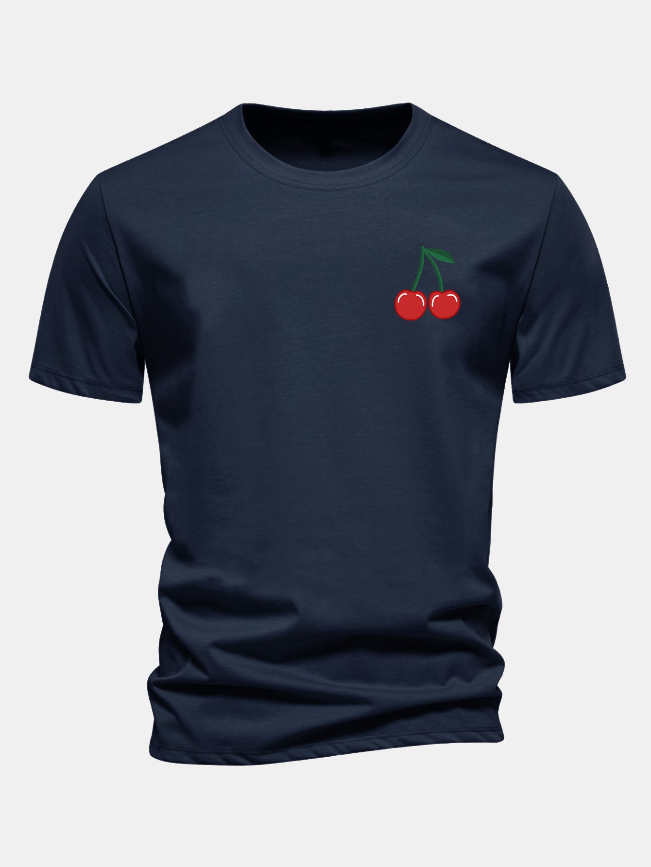 Regular Fit Cherry Print Cotton T-Shirt