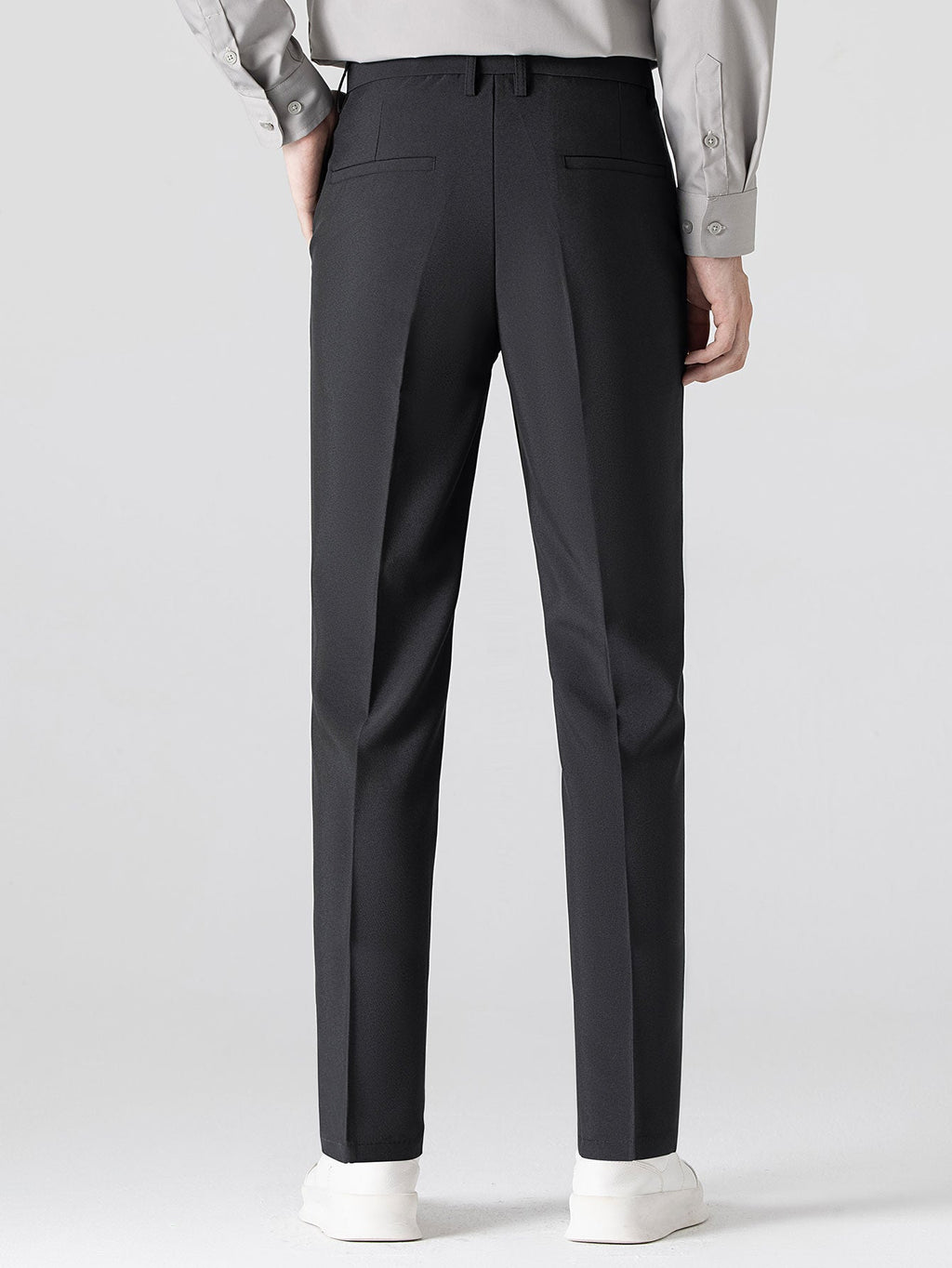 Geometric Jacquard Knit Polo & Slim Fit Tapered Trousers