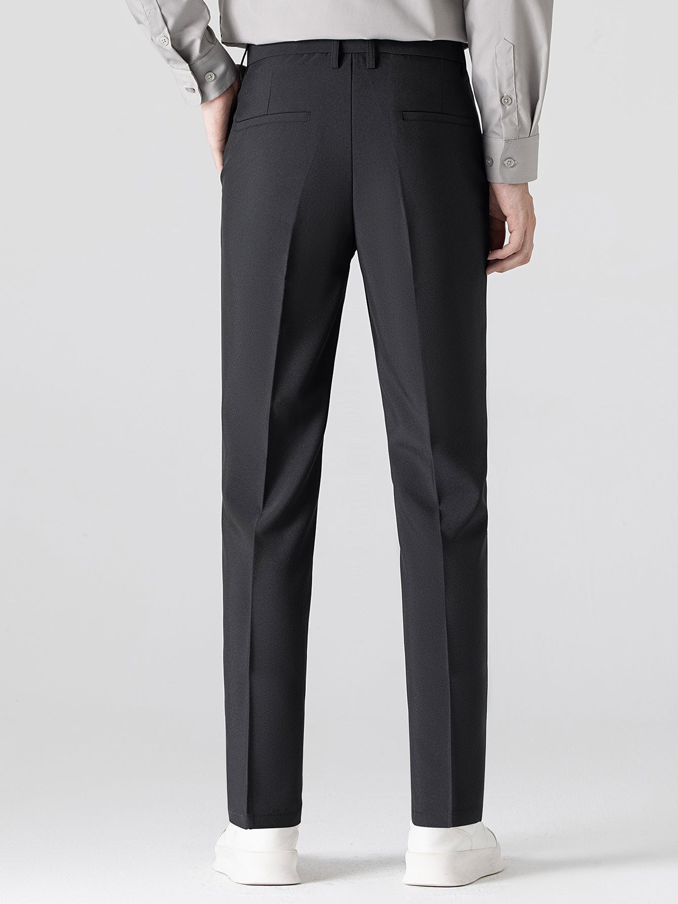 Geometric Jacquard Knit Polo & Slim Fit Tapered Trousers