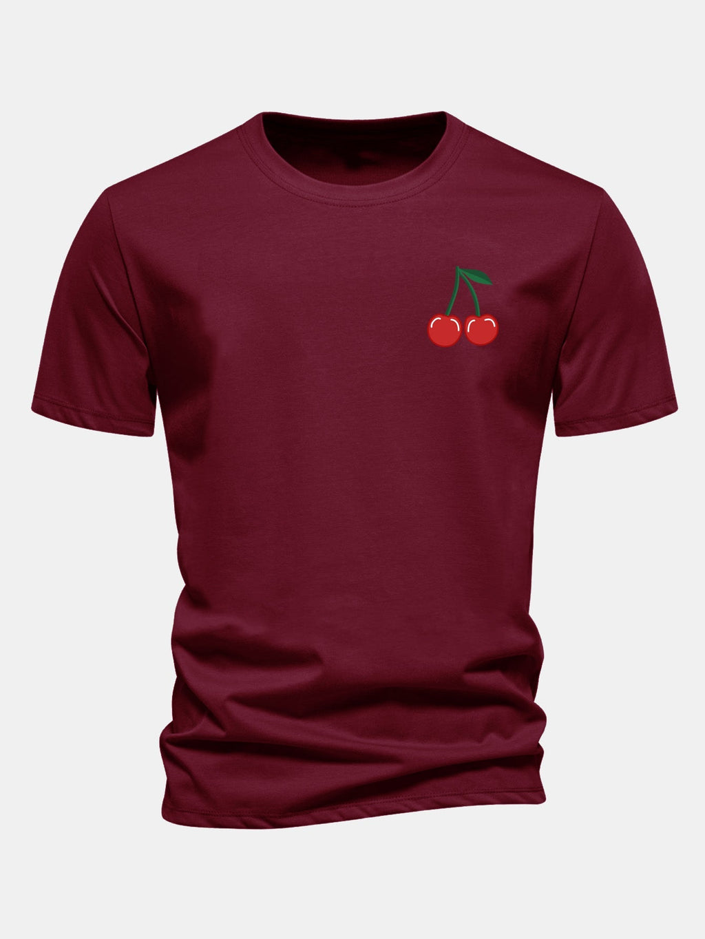 Regular Fit Cherry Print Cotton T-Shirt