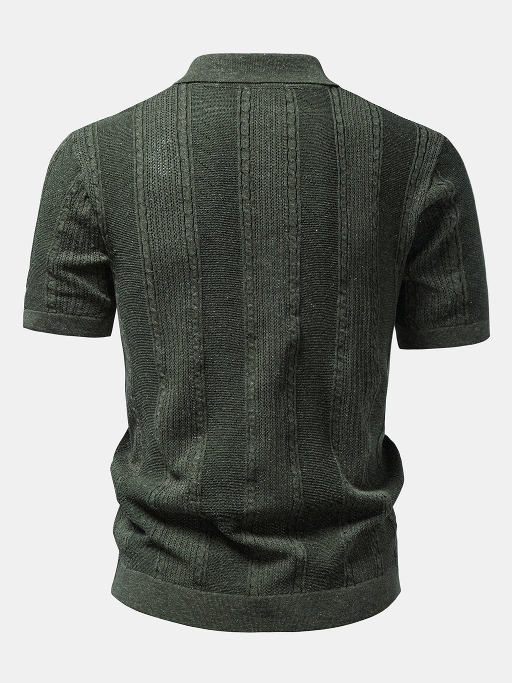 Linen Textured Knit Shirt & Slim Fit Tapered Trousers