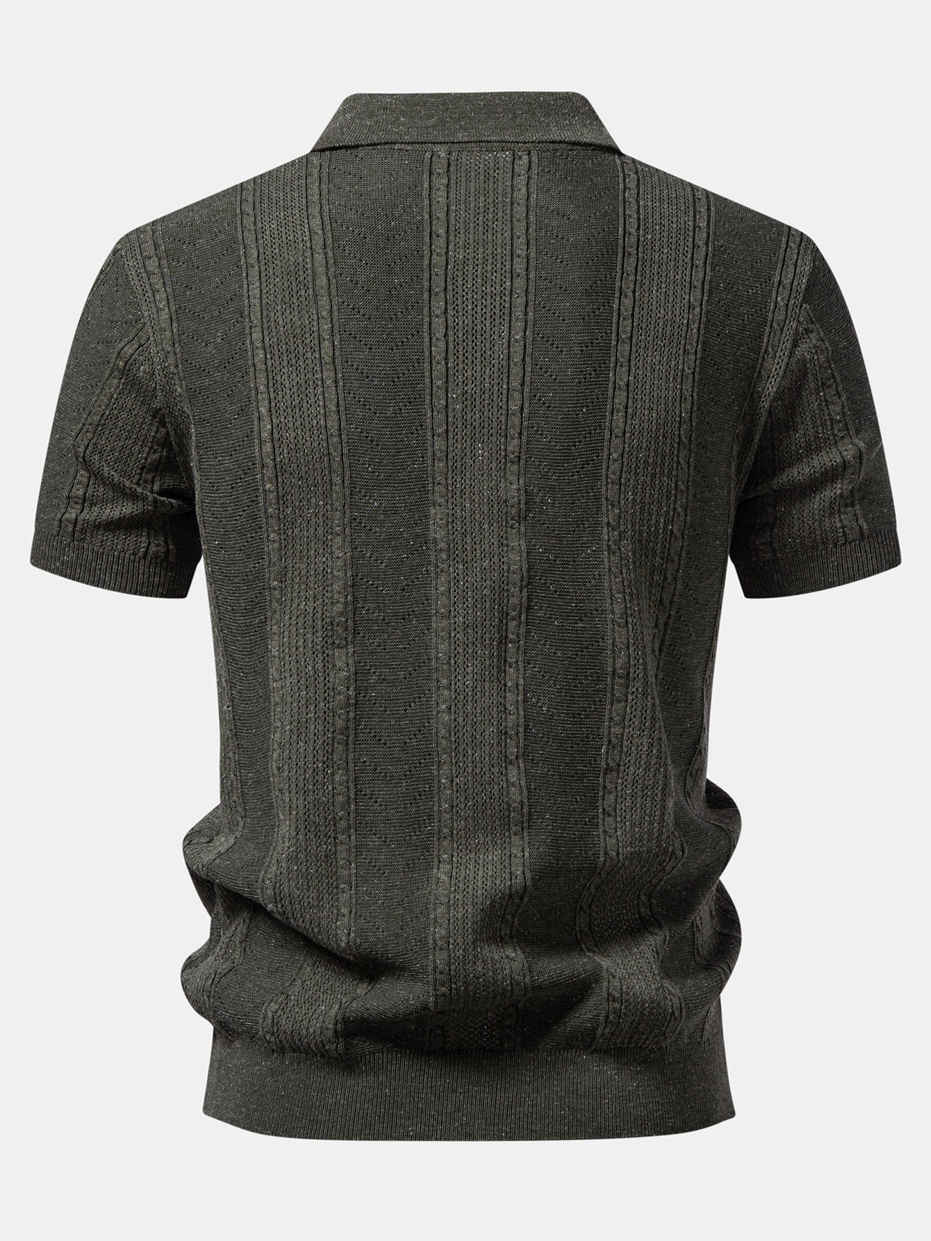Linen Textured Knit Polo & Straight Leg Linen Pants