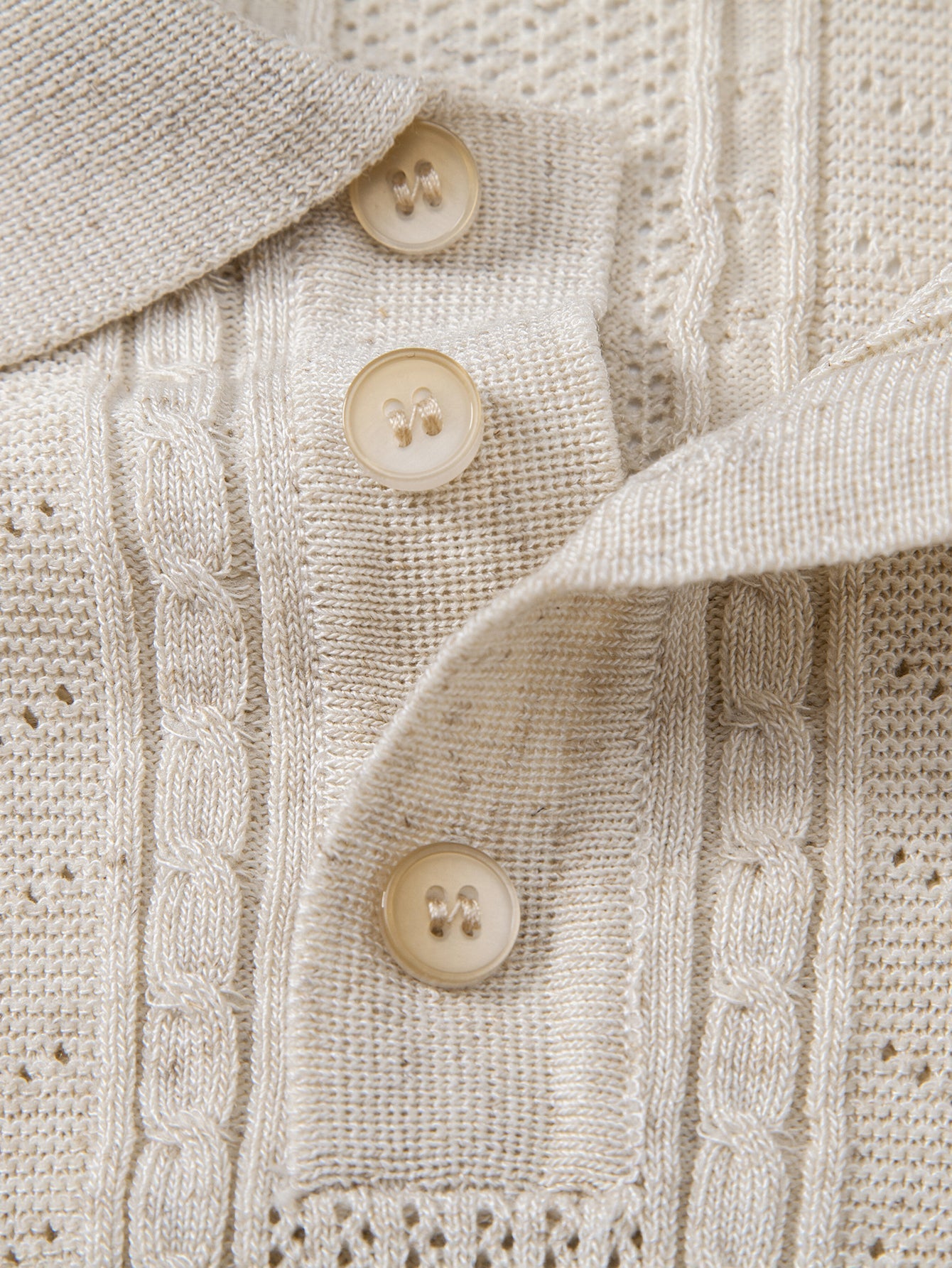 Linen Textured Knit Polo & Straight Leg Linen Pants