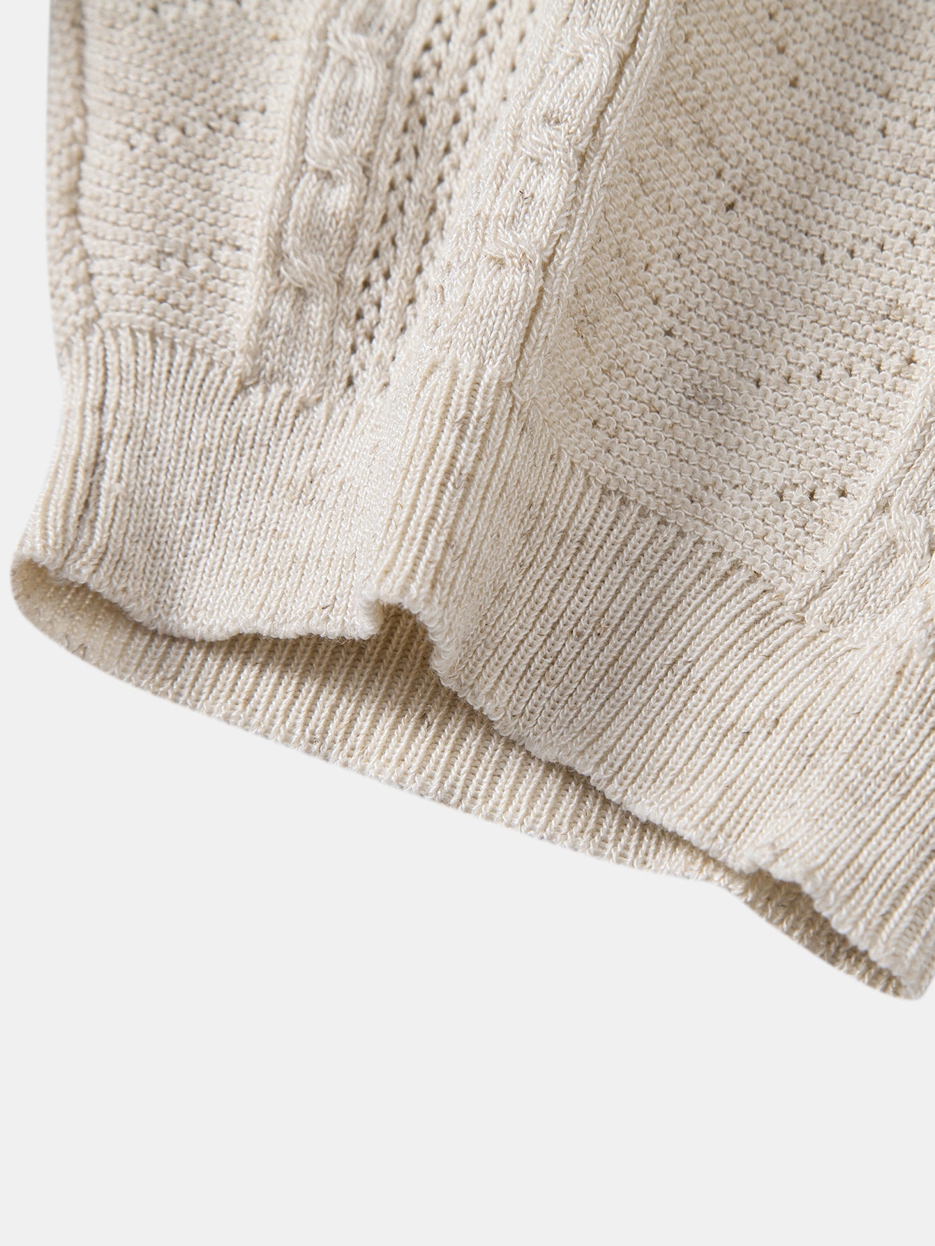 Linen Textured Knit Polo & Straight Leg Linen Pants