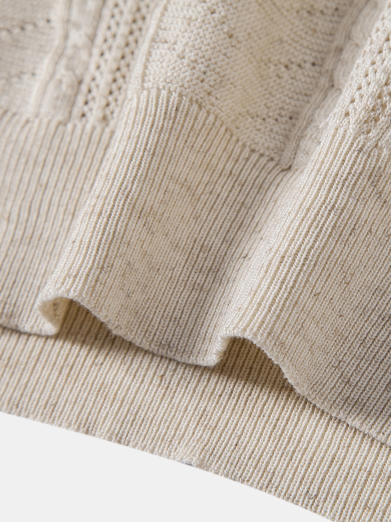 Linen Textured Knit Polo & Straight Leg Linen Pants