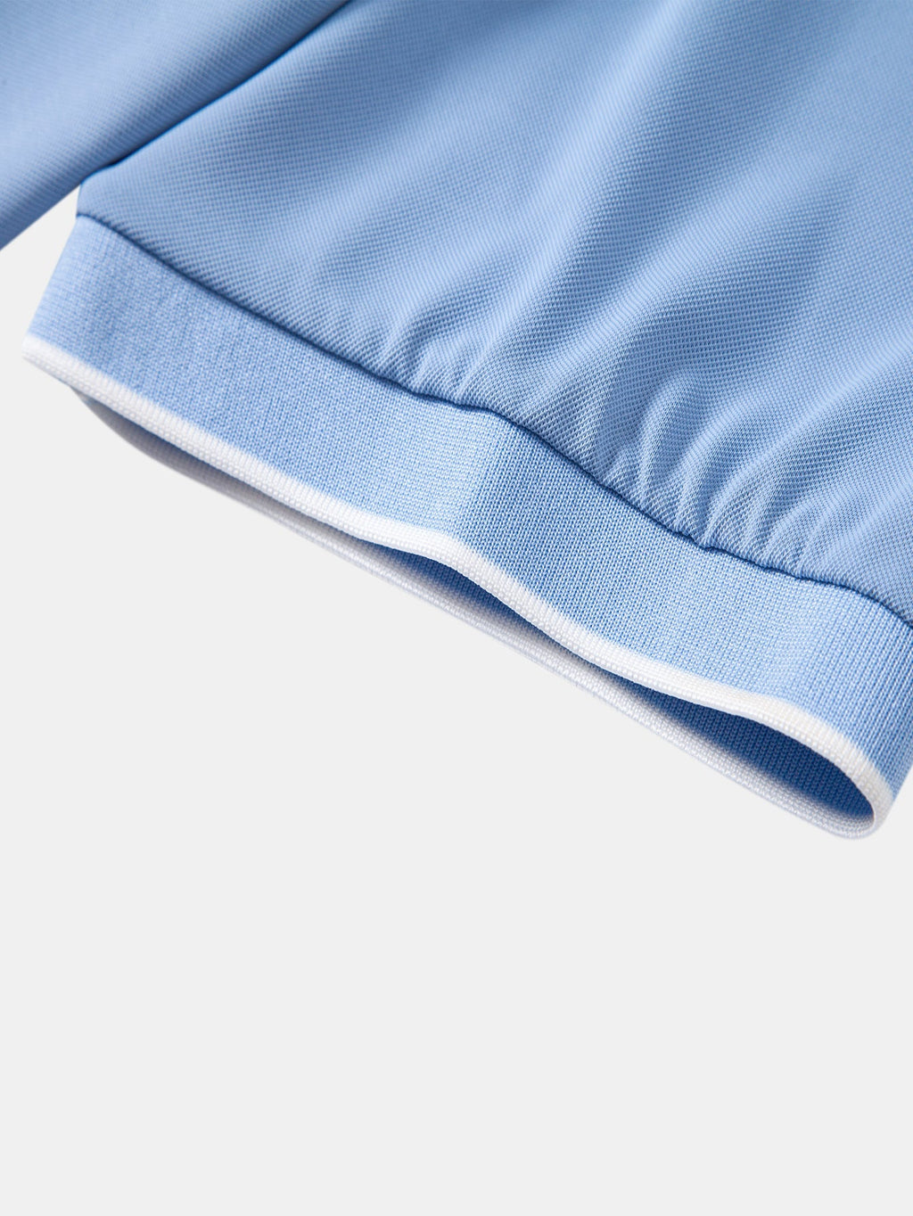Contrast Trim Zipper Polo