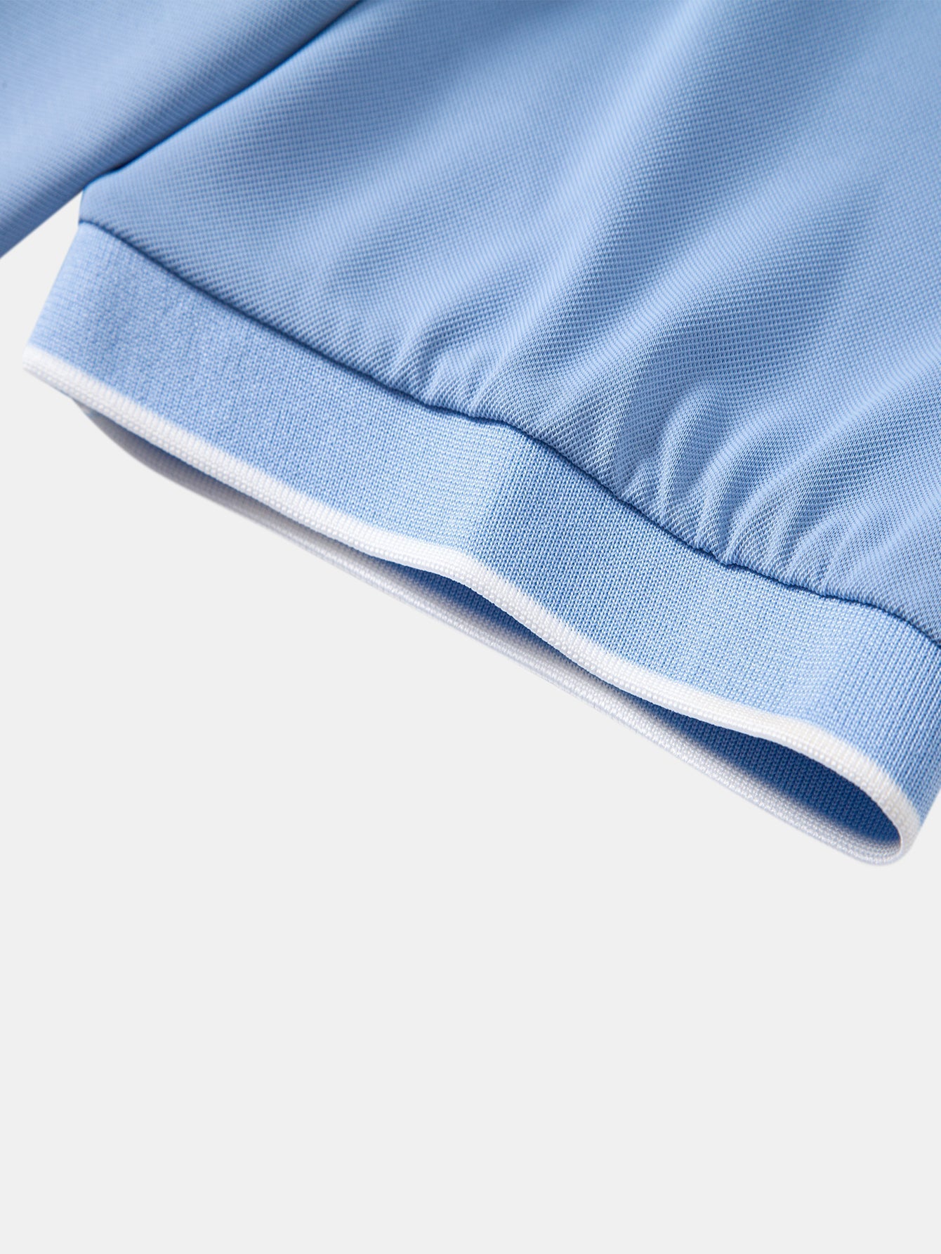 Contrast Trim Zipper Polo