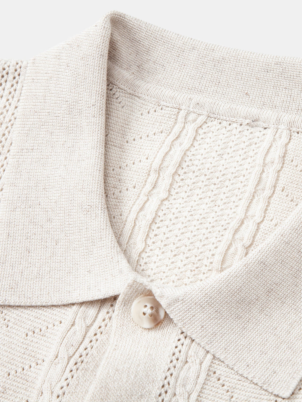 Linen Textured Knit Shirt & Slim Fit Tapered Trousers