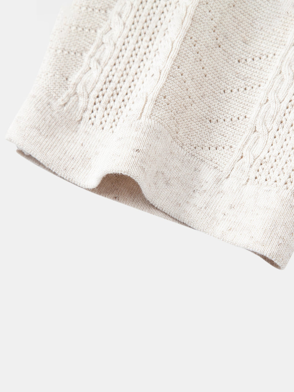 Linen Textured Knit Shirt & Slim Fit Tapered Trousers