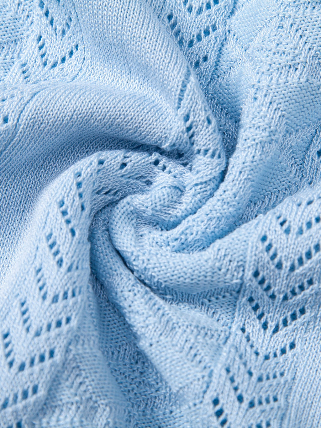 Textured Jacquard Open Knit Shirt & Crinkle Textured Straight Leg Pants