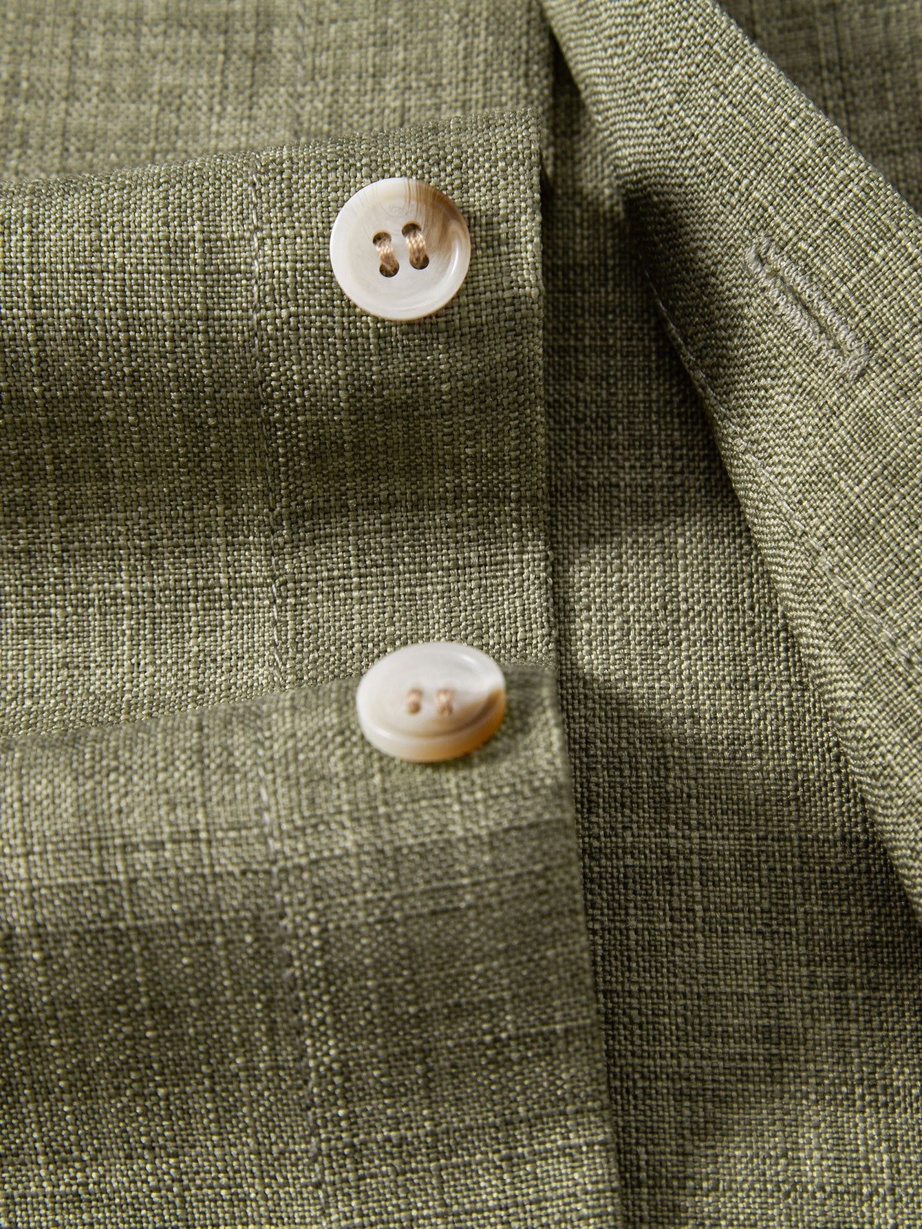 Linen Look Button Up Shirt & Straight Leg Linen Pants