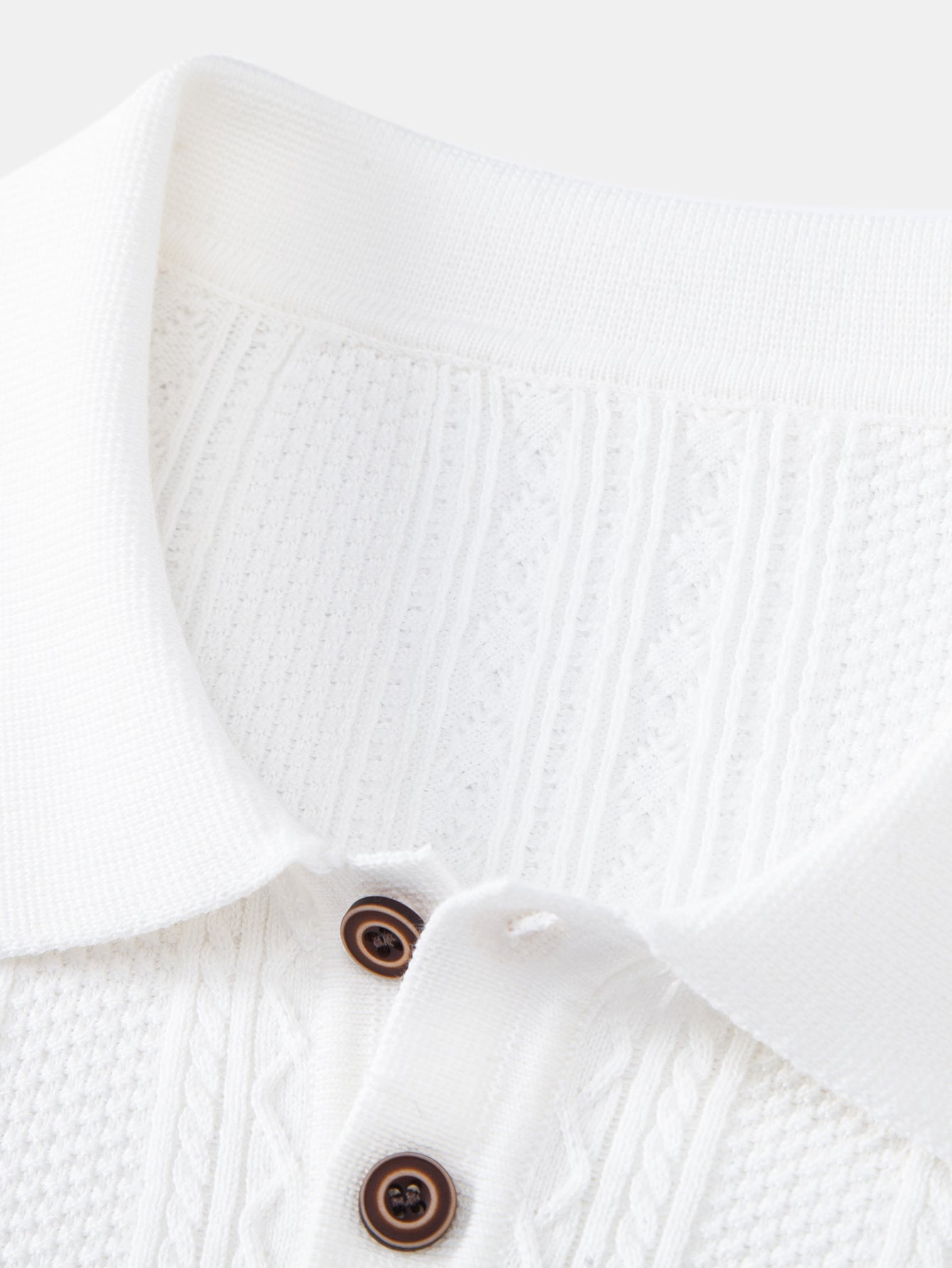 Geometric Jacquard Knit Polo & Slim Fit Tapered Trousers